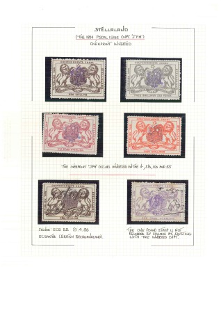 Stamp of Bechuanaland » Stellaland 1884 Fiscals collection incl. "JPM" inverted overprints