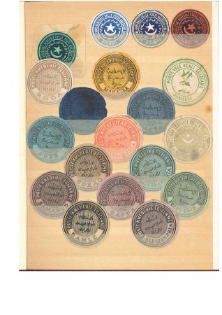 Collection of ca 250 Seals in old stockbook including
