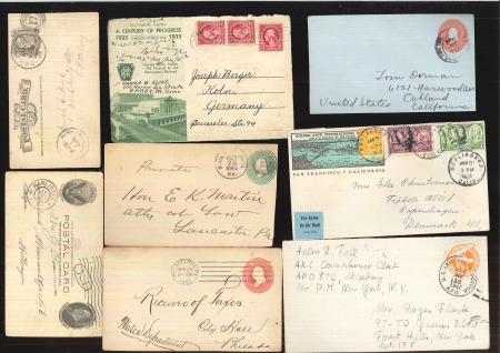 Stamp of United States » Collections 1890s-1930s, Range of mail inc. used stationery, airmails, R.P.O’s and military items