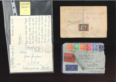 WWII German Military and Civilian censored mail
