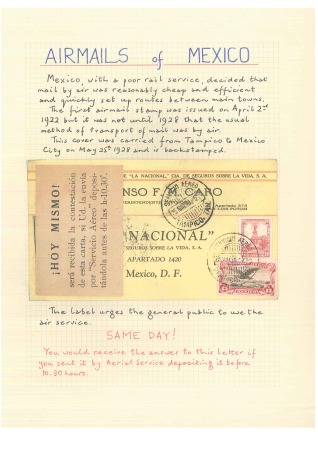 Early Mexican Airmail and First flight covers