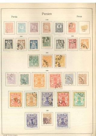 IRAN - PERSIA 1889-1939 Collection on album leaves