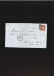 1849 1F carmin foncé sur lettre de Nimes 13.09.49