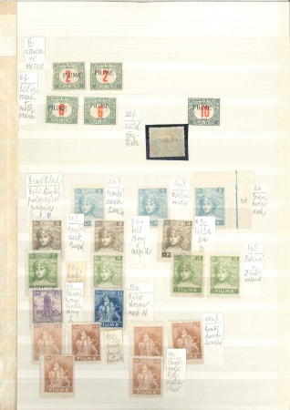ITALY - FIUME 1918-1924 Old-time exhibition collection, stamps and covers