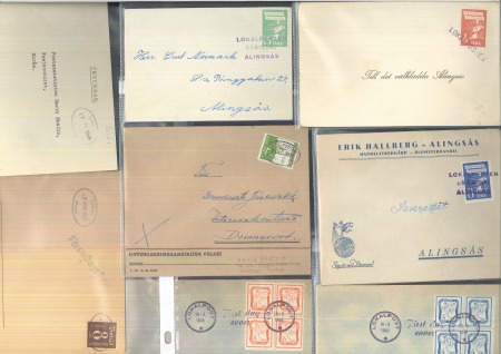 1926-1946, SWEDISH LOCAL POST collection of 430 covers
