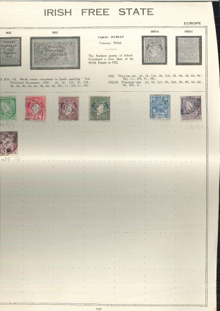 IRELAND 1922-1986 Collection in KABE album mint hinged or MNH and used (1922-1970)