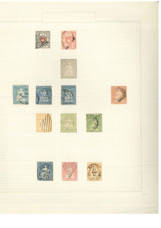 Stamp of Switzerland / Schweiz » Sammlungen 1850-1963, Kl. Sammlung Schweiz in "Merkur" album mit
