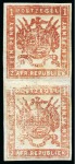 1872-74 1s green used, and 1875-77 1d orange-red, unused,