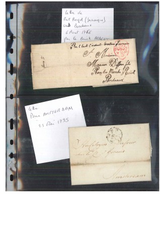 1766-1848, 95 lettres avant le timbre à destination