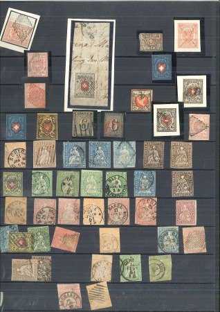 Stamp of Switzerland / Schweiz » Sammlungen 1843-1980, Kl. Nachlass auf Loskarten und ein einem