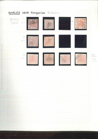 FORGERIES: Specialist’s reference collection of over 150 stamps