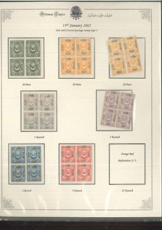 1865-1918, Attractive collection of mint blocks of 4 
