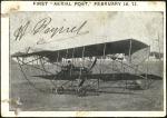 1911 Allahabad First Aerial Post picture postcard signed by Pequet