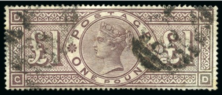 Stamp of Great Britain » 1855-1900 Surface Printed 1884 Wmk Crowns £1 brown-lilac used
