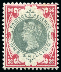 Stamp of Great Britain » 1855-1900 Surface Printed 1900 1s Green & Carmine-Pink shade, mint nh
