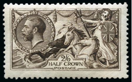 Stamp of Great Britain » King George V 1913 Waterlow 2s6d deep sepia brown mint hr, fine