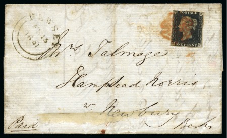 1840 1d Black group of three covers
