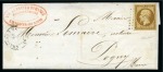 Stamp of France » Collections 1849-1930, Trois classeurs de lettres dont 1849 10c taxé 15, 40c +10c de Rogliano en Corse, 1F carmin, diverses oblitérations dont rare PQ1 et PQ2 sur n°14, etc., plus qq colonies et étranger, fort potentiel