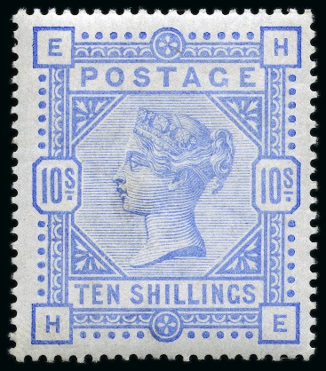 1883-84 10s Pale Ultramarine mint nh, well centred
