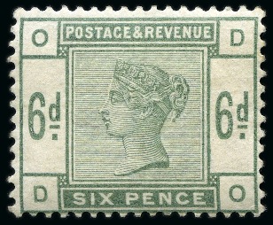 Stamp of Great Britain » 1855-1900 Surface Printed 1883 6d Green mint nh, fine and fresh (SG £625)