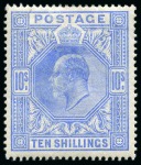 1902-10 2s6d, 5s, 10s and £1 mint og
