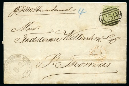 1877 (Oct 23) Entire from Port-au-Prince to St. Thomas