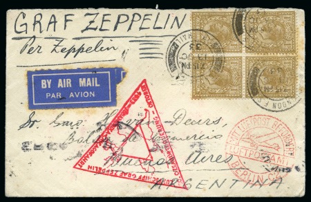 Stamp of Great Britain » King George V 1933 (Oct 13) South America-Chicago Flight cover to Argentina