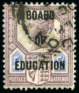 Stamp of Great Britain » Officials BOARD OF EDUCATION: 1902 5d Dull Purple & Blue with