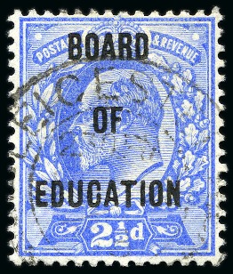 BOARD OF EDUCATION: 1902 2 1/2d Ultramarine with Leicester