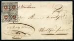 Stamp of Switzerland / Schweiz » Orts-Post und Poste Locale Orts-Post mit Kreuzeinfassung, Viererblock der Typen