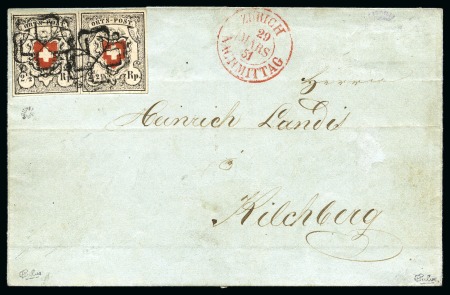Stamp of Switzerland / Schweiz » Orts-Post und Poste Locale Orts-Post ohne Kreuzeinfassung, Typen 25+26 als waagr.