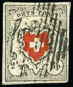Stamp of Switzerland / Schweiz » Orts-Post und Poste Locale Orts-Post ohne Kreuzeinfassung, Type 4 mit rote Anlagelinie