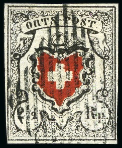 Stamp of Switzerland / Schweiz » Orts-Post und Poste Locale Orts-Post ohne Kreuzeinfassung, Type 25, farbfrisch,
