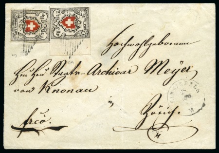 Stamp of Switzerland / Schweiz » Orts-Post und Poste Locale Brief aus der "Markenlose Zeit" - 25. bis 31. Dezember