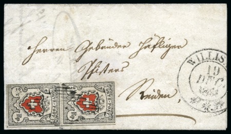 Stamp of Switzerland / Schweiz » Orts-Post und Poste Locale Orts-Post mit Kreuzeinfassung, Typen 26+34 als senkr.