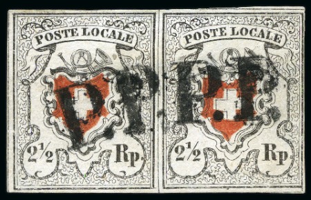 Stamp of Switzerland / Schweiz » Orts-Post und Poste Locale Poste Locale mit Kreuzeinfassung, Abzug vom Urstein,