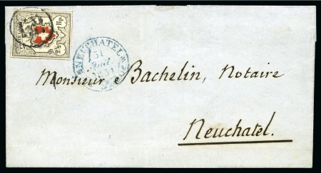 Stamp of Switzerland / Schweiz » Orts-Post und Poste Locale Post Locale mit Kreuzeinfassung, Type 15, sehr farbfrisch