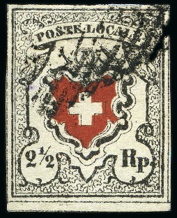 Stamp of Switzerland / Schweiz » Orts-Post und Poste Locale Poste Locale mit Kreuzeinfassung,Type 33, mit GRUPPENABSTAND
