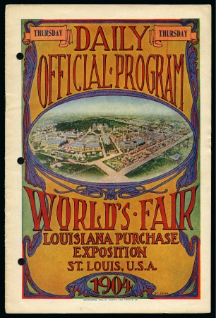 1904 World's Fair official daily programme for Thursday