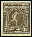 1920 Olympics IMPERFORATE set of 3 mint hr