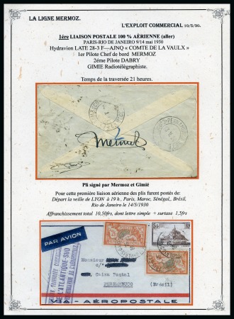 Stamp of France » Collections 1919-1940, Collection sur la LIGNE MERMOZ en 69 pages