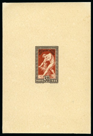 1924 30c Olympics die proof in the issued colours