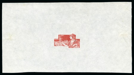 Stamp of Olympics » 1924 Paris » Essays and Proofs 1924 25c Olympics die proof of the centre in red