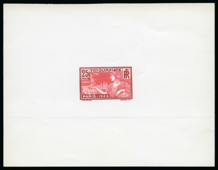 Stamp of Olympics » 1924 Paris » Essays and Proofs 1924 25c Olympics die proof in issued colours