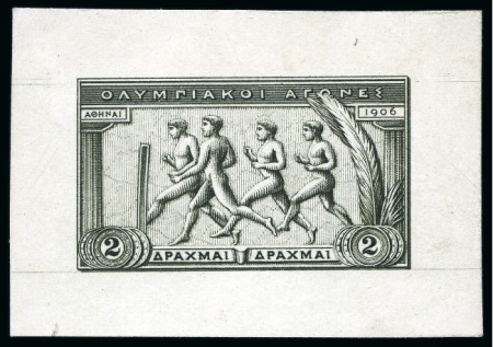 Stamp of Olympics » 1906 Athens 1906 2D Die proof from the original die on card in black