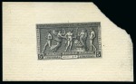 Stamp of Olympics » 1906 Athens 1906 5D Die proof from the original die on laid carton paper in black, printed on both sides
