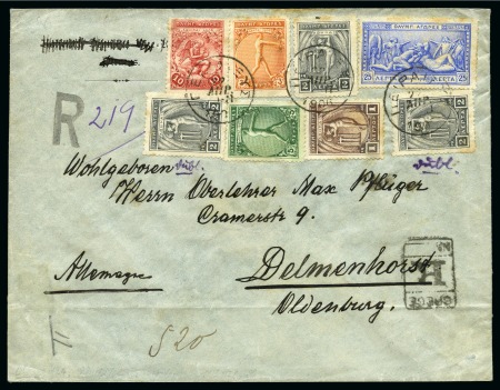 1906 (Apr 22) Envelope sent registered to Germany with 1906 multiple franking