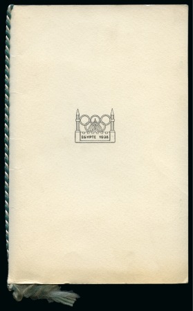 1938 Olympic Congress in Egypt programme booklet, with detailed itinerary for the Congress