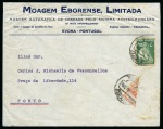 PORTUGAL: 1928 (May 23) SECOND DAY: Envelope with 1928 Olympic 30c BISECT and normal postage dues