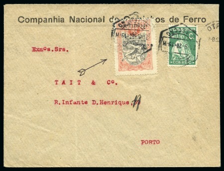 PORTUGAL: 1928 (May 24) THIRD DAY: Commercial envelope with the obligatory 1928 Olympic 15c